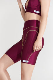 Burgundy Biker Shorts| Shop Streetwear | Nabz Saad