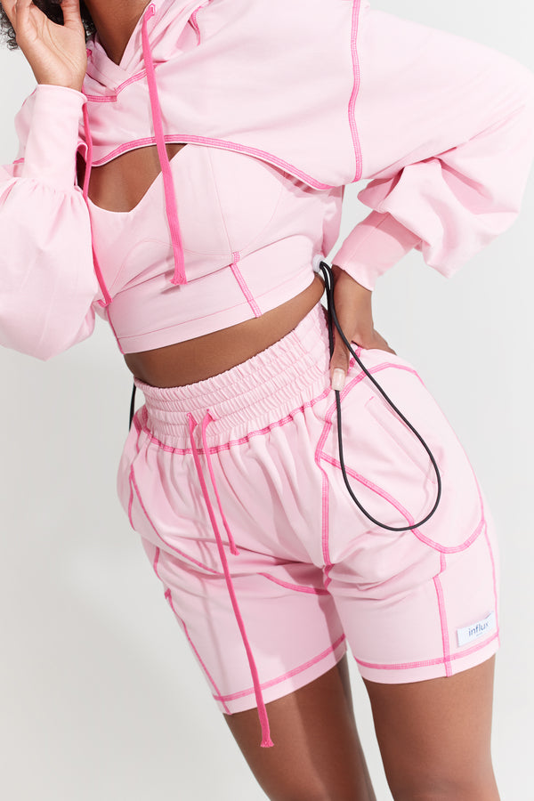 Terry Corset Sweat Rose Pink |Nabz Saad