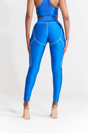 High Waist Blue Leggings | Nabz Saad