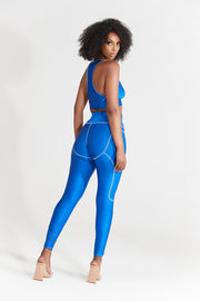 High Waist Blue Leggings | Nabz Saad