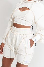 Terry Corset Sweat Ecru Cream | Nabz Saad