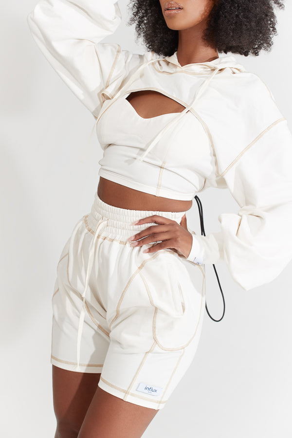 Terry Corset Sweat Ecru Cream | Nabz Saad