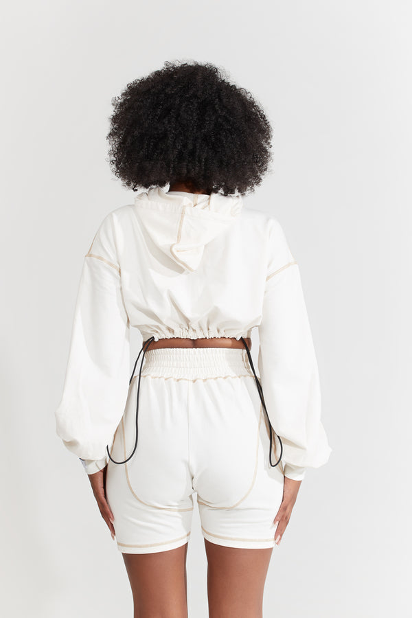 Terry Corset Sweat Ecru Cream | Nabz Saad