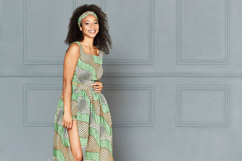 Midi Skirt Set Invisible Zipper Slit | Nabz Saad