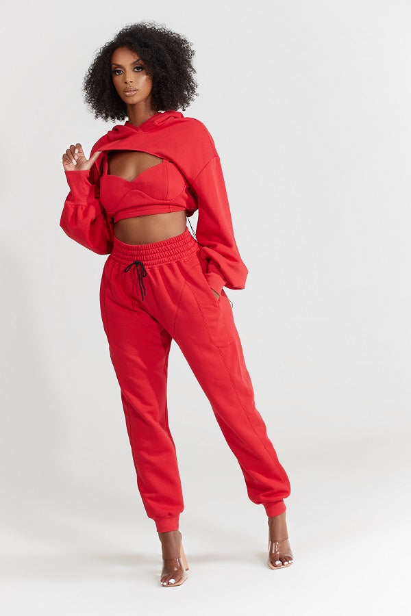 Shop Fashion-Forward Red Joggers | 100% Terry Cotton