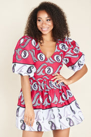 Flared floral Midi Dress | Nabz Saad