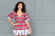Flared floral Midi Dress | Nabz Saad