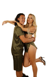 Shorts with Bra Set Khaki |Nabz Saad