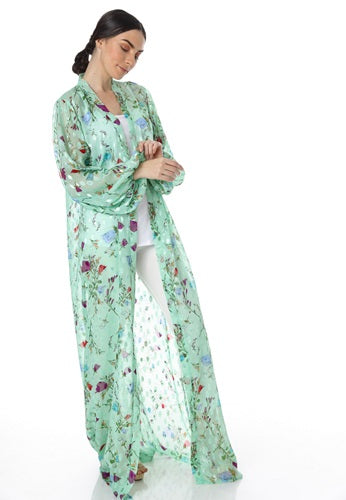 Green Maxi Kimono Dress -Nabz Saad