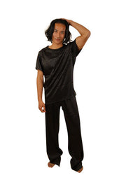 Men's Silk Satin Black Set | Live Loud Out