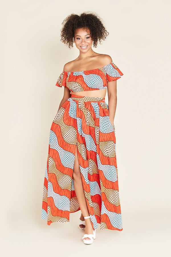 Maxi Skirt with Invisible Zipper Slit