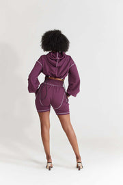 Bordeaux Terry Corset Sweat | Nabz Saad