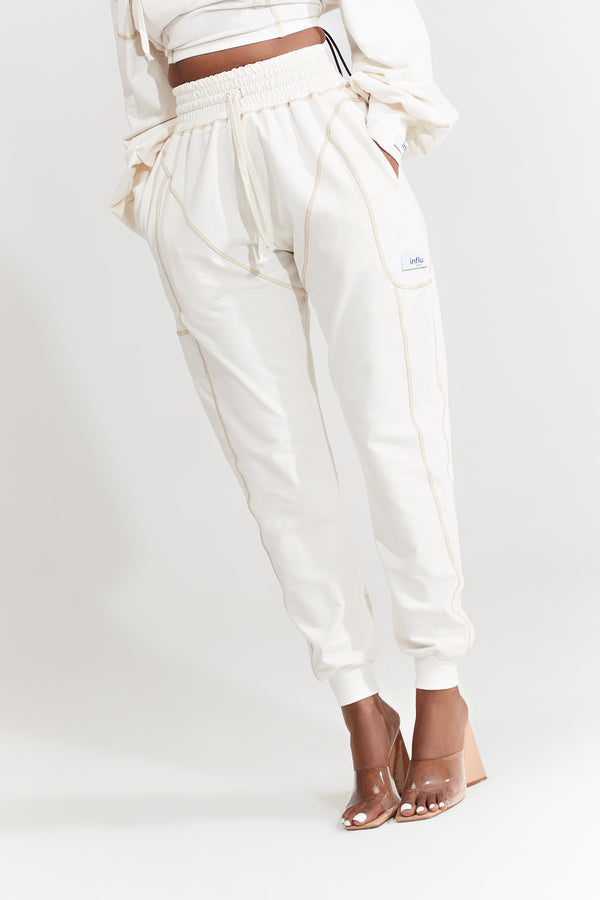 Nabz Saad_ECRU TERRY JOGGERS 