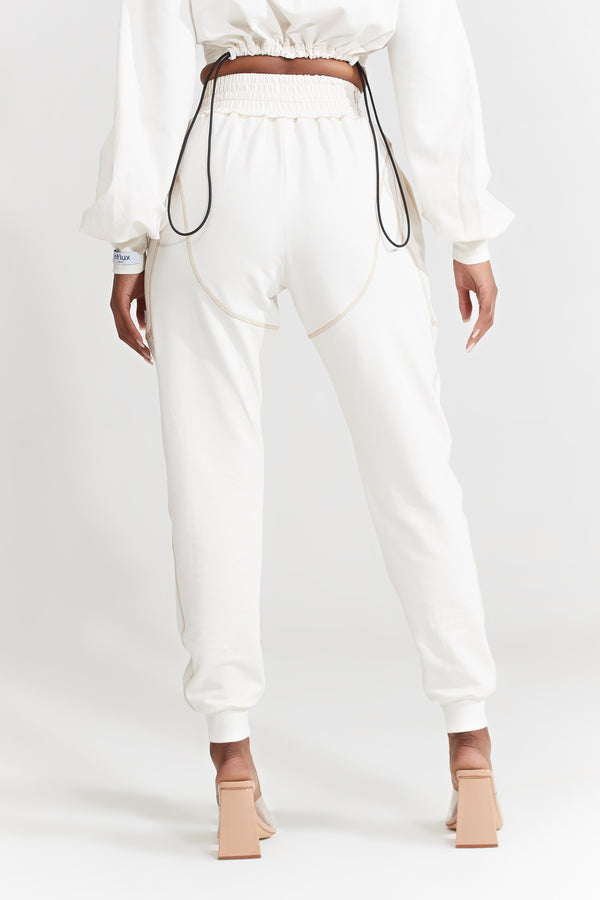 Nabz Saad_ECRU TERRY JOGGERS 