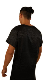Men's Button Up Black Short Set | Nabz Saad