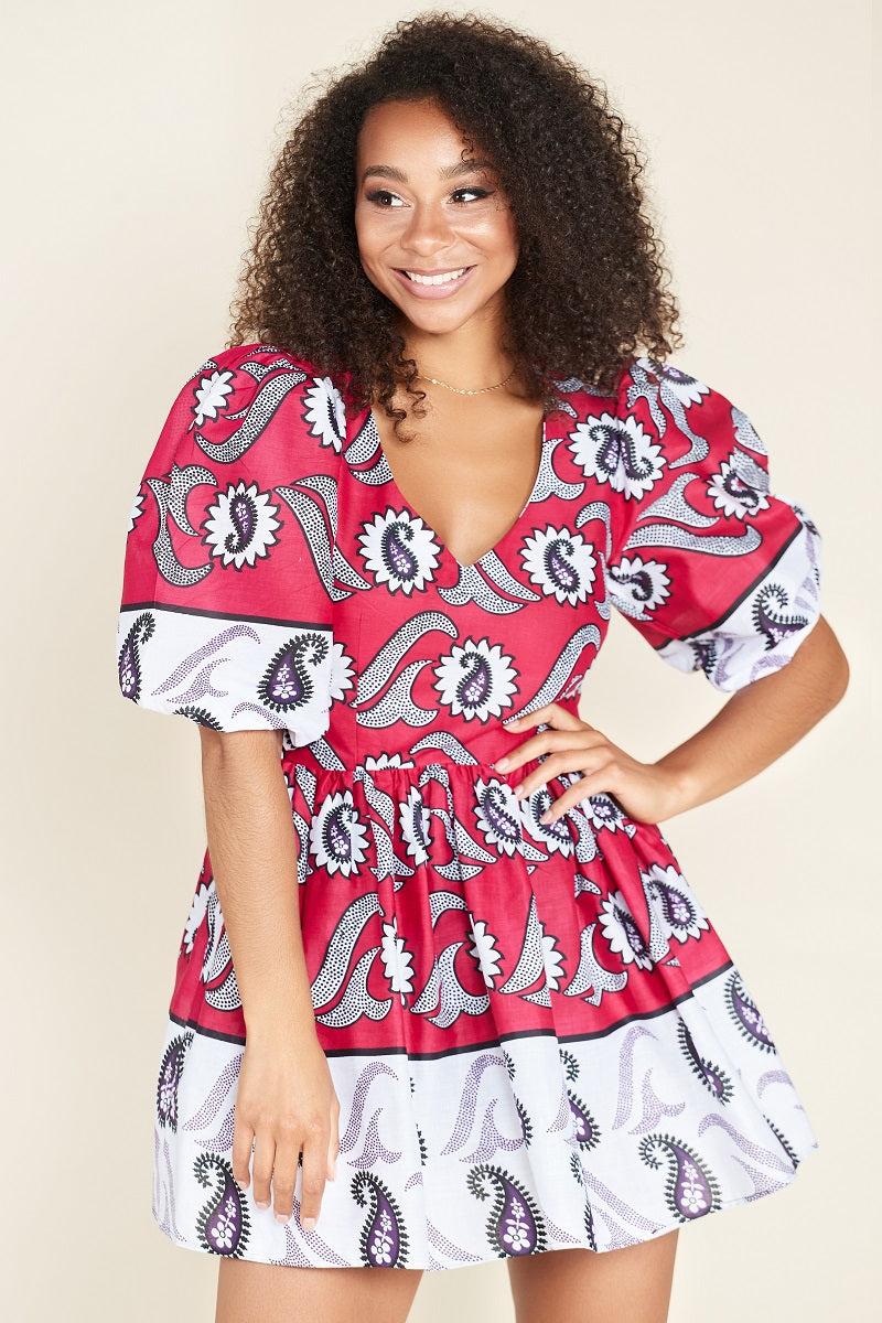 Flared floral Midi Dress | Nabz Saad