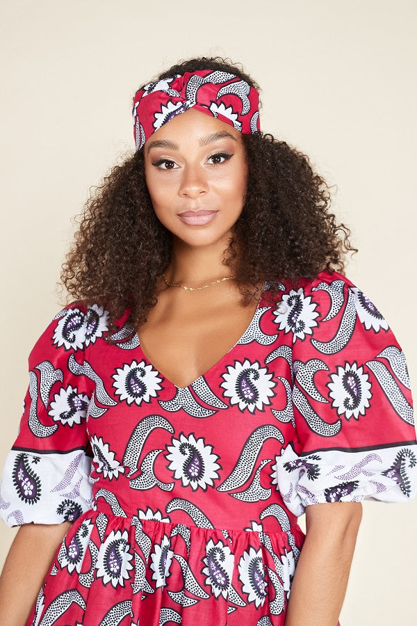 Flared floral Midi Dress | Nabz Saad